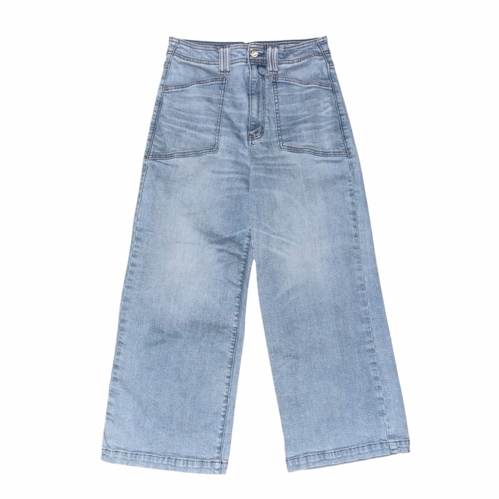 Wide Leg High Waisted Jeans Size 27